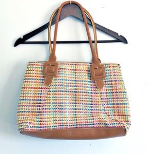 Colorful Straw Bag Wicker Rattan Beach Bag